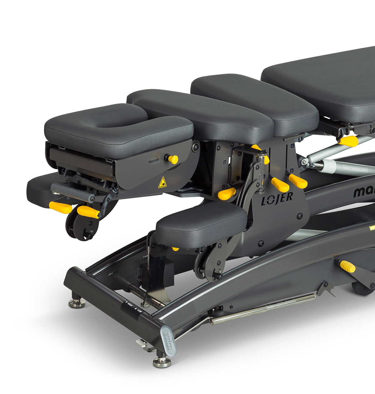 Image of the arm rests of Lojer Manuthera 242 treatment table