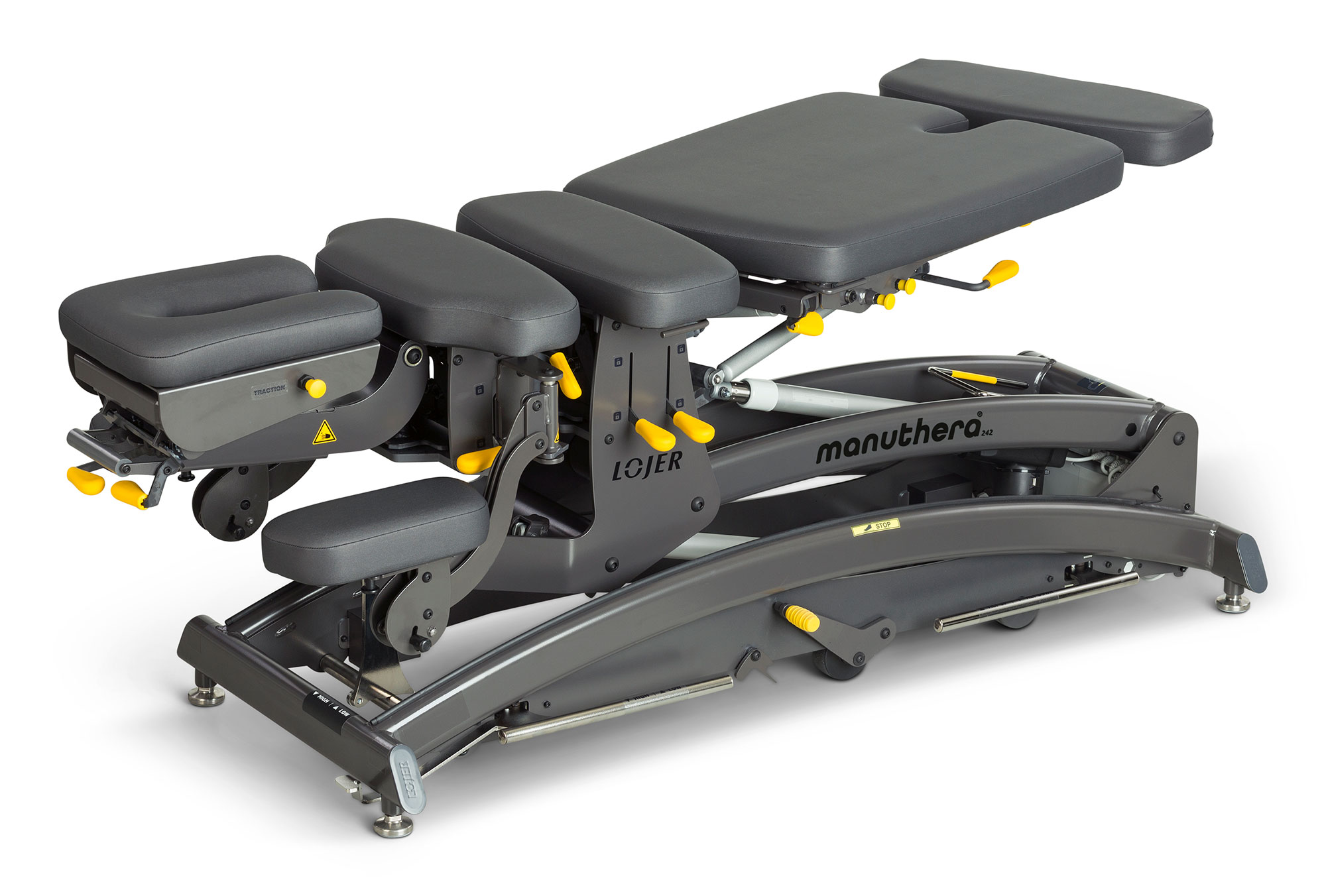 Image of two-piece thorax section of Lojer Manuthera 242 treatment table