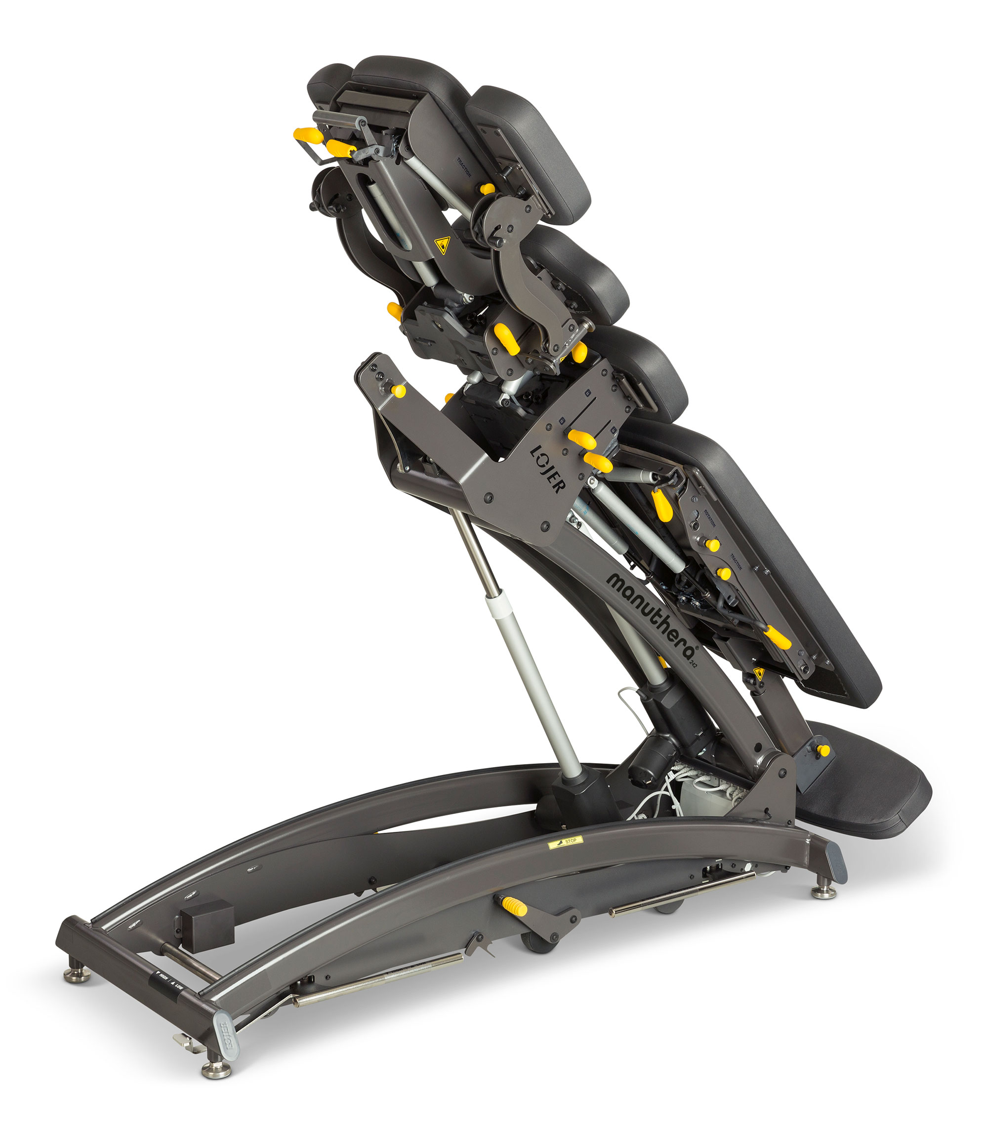 Image of electronic tilt up& down of Lojer Manuthera 242 treatment table